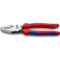 Knipex Lineman/'s Pliers American style black atramentized, with multi-component grips, with integrated tether attachment point for a tool tether 240 mm (self-service card/blister) 09 02 240 T BK