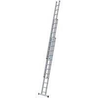 Zarges 44853 Everest 3DE 3Part Extension Ladder DRungs 3 x 12