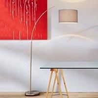 Brilliant Classic arc lamp Clarie, grey