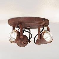 BRILLIANT lamp Bente Spotrondell 3flg Rust Colored | 3X PAR51, GU10, 4W, Suitable for Reflector Lamps (not Included) | Scale A ++ to E | Heads swiveling