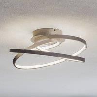 Brilliant lamp Labyrinth LED Ceiling Light 40cm Gray | 1x 42W LED Integrated (SMD), (4775lm, 3000K) | Scale A ++ to E | Energy-Saving and Durable Thanks to The use of LEDs