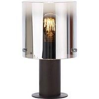 Brilliant Beth table lamp, smoked glass lampshade