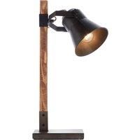 Brilliant Plow table lamp, black/dark wood