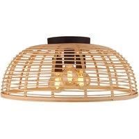 Brilliant Crosstown ceiling light, open bamboo lampshade