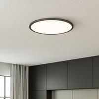 Brilliant Tuco CCT LED ceiling lamp, dimmer, black 50 cm