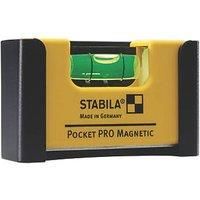 STABILA PRO MAGNETIC POCKET SPIRIT LEVEL + BELT CLIP HOLDER 17768