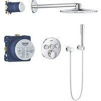 GROHE 34705000 Round Grohtherm Smart Control Perfect Set with Rain Shower 310, Chrome