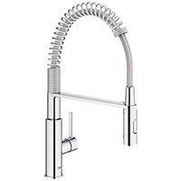 Grohe Get Chrome effect Kitchen Side lever spring neck Mixer tap