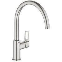 Grohe Start loop Stainless steel effect Kitchen Deck Tap