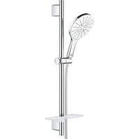 GROHE Vitalio 150 SmartActive - Shower Rail Set (Water Saving 3-Spray Hand Shower 15 cm, Shower Rail 60cm with Tray, Metal Wall Holders, Shower Hose 1.75 m), High Pressure Min. 1 bar, Chrome, 26598000