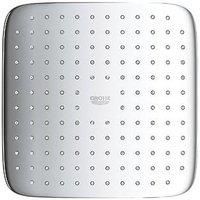 Shower Head Adjustable Square Chrome Finish Durable ABS Single Spray (H)60 mm
