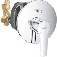 Single Lever Mixer Bath Shower Valve Chrome Concealed Brass 54 mm Pipe Centres