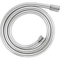 GROHE VitalioFlex Silver TwistStop - Smooth Shower Hose 1.5 m (Tensile Strength 50 kg, Pressure Resistance Up to 5 Bar, Heat Resistance 70°C, Universal Connection G 1/2" x 1/2"), Chrome, 27505001