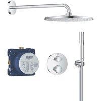 Grohe Precision 310 Round HP Rear-Fed Concealed Chrome Thermostatic Shower System (573YX)