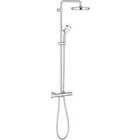 GROHE TEMPESTA COSMOPOLITAN 210 THERMOSTATIC BAR MIXER SHOWER SYSTEM RAIN RISER