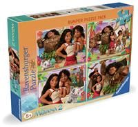 Disney Moana 2 Bumper 4 x100 Pieces Puzzle