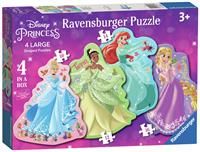Ravensburger 3082 Disney Princess-4 Large Shaped Jigsaw Puzzles (10, 12, 14, 16 Piece) for Kids Age 3 Years and up