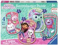Ravensburger Gabby/'s Dollhouse 4 Large Shaped Jigsaw Puzzles for Kids Age 3 Years Up (10, 12, 14, 16 Pieces)