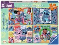 Ravensburger Disney Stitch Bumper Pack 4x100 Piece Jigsaw Puzzle for Kids - Every Piece is Unique, Pieces Fit Together Perfectly