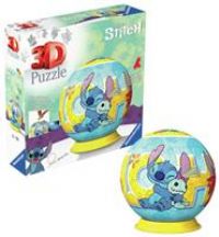 Ravensburger Disney Stitch Gifts and Toys - 3D Jigsaw Puzzle Ball for Kids Age 6 Years Up - 72 Pieces - No Glue Required