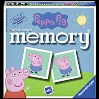 Ravensburger 21376 Peppa Pig-Mini Memory Kids Age 3 Years and Up-A Classic Picture Snap Matching Pairs Game