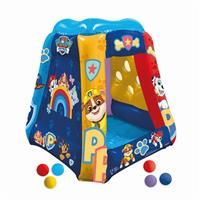 John 72115 Inflatable Ball Pit Play Tent with Paw Patrol Motif and 20 Colourful Balls Multi-Coloured