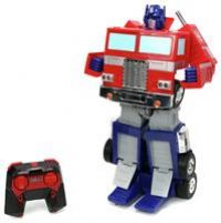 TRANSFORMERS Converting RC Optimus Prime – Original G1 model Remote Control Car - 30 cm long in Truck mode, standing 35 cm Tall converted to autobot mode with lights sounds and voice