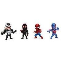 Jada Marvel Spiderman Metal Wave 1 Pop Culture Collectible Figures 4 Pack - 2.5 Inch, Multicolour, for Fans & Collectors Aged 8+