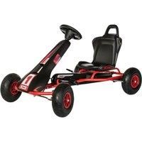 Ferbedo Tretfahrzeuge AR 8R (go-Kart in Black/red with Sound Steering Wheel and Pneumatic Tyres, from Approx. 5-11 Years) 112012, Groß