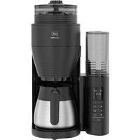 Melitta Filter Coffee Machine with Integrated Ceramic Grinder with 11 Settings, Adjustable Strength, Makes 2 to 10 Cups, Timer Function, AromaFresh II, 3.7 kg, Black/Chrome, UK Plug