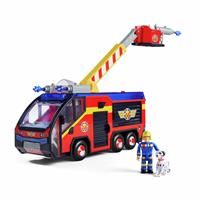 Simba 109252595 Fireman Jupiter, Fire Engine, Sam and Radar Figure, Light Effects, Siren, Rotary Ladder, Water Arrows, Platform for Quad, 32 cm, Accessories, from 3 Years