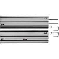 Einhell 4502118 Circular Saw Accessory Aluminium Guide rail 2 x 1000 mm (Compatible with Plunge Saw & Expert Handheld Circular Saw, Precise and Straight Cuts, Gripper Strips for a Non-Slip Underside)