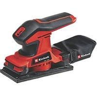 Einhell Cordless Orbital Sander TC-OS 18/187 Li-Solo Power X-Change (18 V, Lithium-ion, Micro Hook-and-Loop Fastener, Grip Surfaces with Soft Grip, Incl. 1x Sheet of Abrasive Paper)