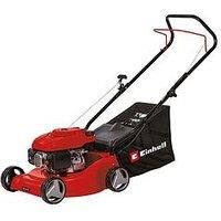 Einhell Petrol Lawn Mower GC-PM 40/1 (1.2 kW, 3-Level Cutting Height Adjustment Facility For Each Wheel, Folding Handle, Plastic Housing, Catch Bag with Fill Level Indicator, for 800 m²)