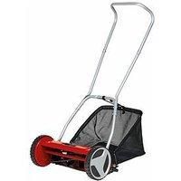 Einhell Manual Lawn Mower GC-HM 400 (for Lawns Up to 250 m², Ball-Bearing Mounted Mower Spindle with 5 High-Grade Steel Blades, 4-Position Cutting Height Adjustment 13-37 mm)