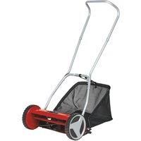 Einhell Manual Lawn Mower GC-HM 400 (for Lawns Up to 250 m², Ball-Bearing Mounted Mower Spindle with 5 High-Grade Steel Blades, 4-Position Cutting Height Adjustment 13-37 mm)