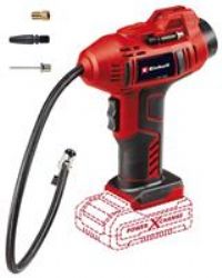 Einhell Power X-Change Cordless Car Tyre Inflator Air Compressor - 18 V, Max. 11 bar, 60cm Compressed Air Hose, Automatic Shut-Off Function - CE-CC 18 Li Solo (Battery Not Included)