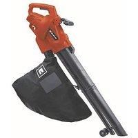 Einhell electric leaf vacuum GC-EL 3024 E (suction/blowing function, suction tube Ø 75 mm, suction power 650 m³/h, shredder function, shredding rate 10:1, blowing speed 240 km/h, collection sack 40 l)