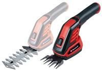 Einhell GC-CG 3.6/70 Li WT Cordless Grass and Shrub Shears - 3.6V, 2Ah Lithium-Ion Battery, Soft Grip, Tool Free Blade Change - Supplied with 2 Blades: 110mm Hedge Trimmer and 70mm Grass Cutter