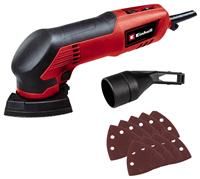 Einhell 200W Electric Detail Sander - Triangular Orbital Sander for Wood with Dust Extraction, 2mm Oscillating Circuit, 22,000 RPM Oscillation Rate - TC-DS 20 E Delta Sander with 9 x Sanding Sheets