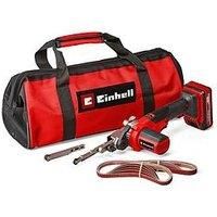 Einhell Power X-Change Cordless Power File Sander - 18V Electric Finger Sander, 1,700m/min, 2 x Grinding Arms 9mm and 13mm - TE-BF 18 Li Includes 12 x Abrasive Belts (Supplied Without Battery)