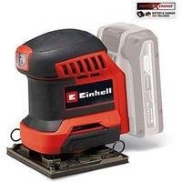 Einhell Power X-Change Cordless Random Orbital Sander - 18V Finishing Sander with 2 x P120 Sanding Plads - TE-OS 18/133 Li Oscillating Palm Sander for Wood (Battery Not Included)
