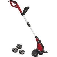 Einhell Electric Garden Strimmer with 3 Thread Spools - 30cm Auto Line-Feed Grass Trimmer, Aluminium Telescopic Handle, Rotating Head for Edging, Flower Guard - GC-ET 4530 Grass Strimmer Set