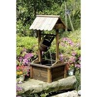 Heissner Wooden Wishing Well Water Feature