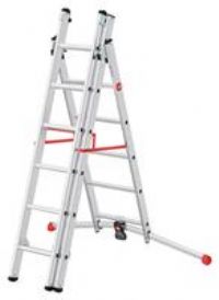 Hailo 9306-507 Profilot 2018 Aluminium Combination Ladder, Silver