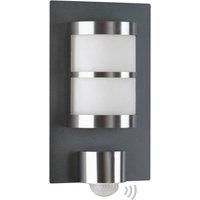 Albert Leuchten 626144 Wall Lamp, with movement detector, stainless steel/anthracite 1 x A 60 - 75 W, E 27, without illuminant
