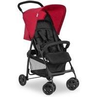 Hauck Lightweigt Pushchair Sport / Compact Folding / Fully Reclining / Lie-Flat Position From Birth / XL Shopping Basket / Sun Canopy / Up to 18 Kg / Black Red