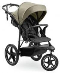 Hauck Runner 3, Olive - Robust All Terrain Buggy, XL Pneumatic Air Wheels, Jogging & Running Pushchair, with Suspension, Brake & Raincover