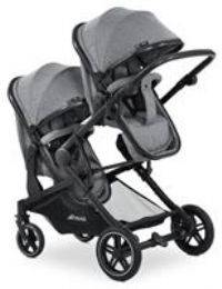 NEW Hauck Atlantic Twin Double Buggy Pushchair Pram Grey set from Birth to 3Yrs