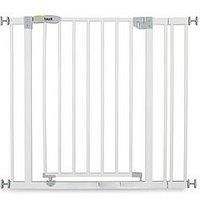 Hauck Open N Stop, Pressure Fit Safety Gate with 9 cm Extension 84 - 89 cm, Extendable with Separate Extensions, Compatible with Y-Spindle for Railings, Metal Gate for Kids - White